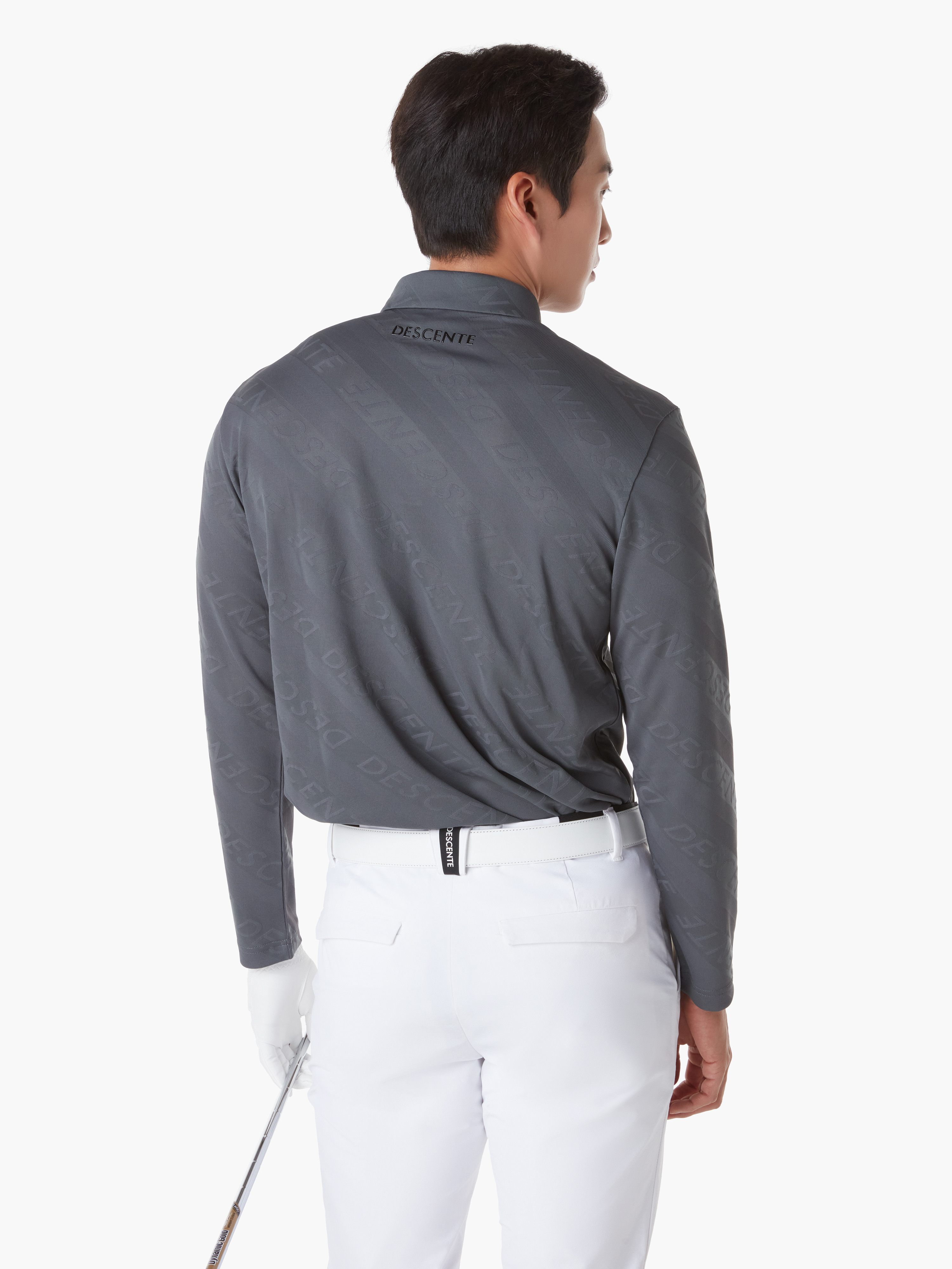 DESCENTE GOLF] 남성 자카드 긴팔 티셔츠