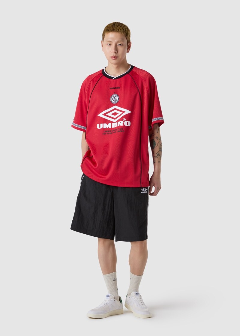 ◆UMBRO◆ HBL BLOKE OG Stripe Jacquard Round Short Sleeve Je Umbro - Slam Jam X umbro Print Short Sleeve Shirt | HBX