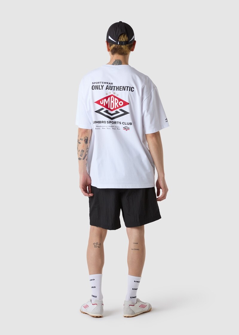 ◆UMBRO◆ HBL Double Diamond Logo Short Sleeve T-Shirt Beige UMBRO HBL Double Diamond Logo Short Sleeve T-shirt