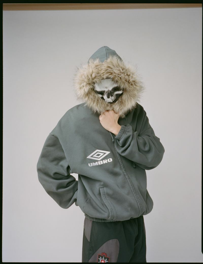 UMBRO] [UMBRO X SLAM JAM] 퍼 마스크 후드 집업