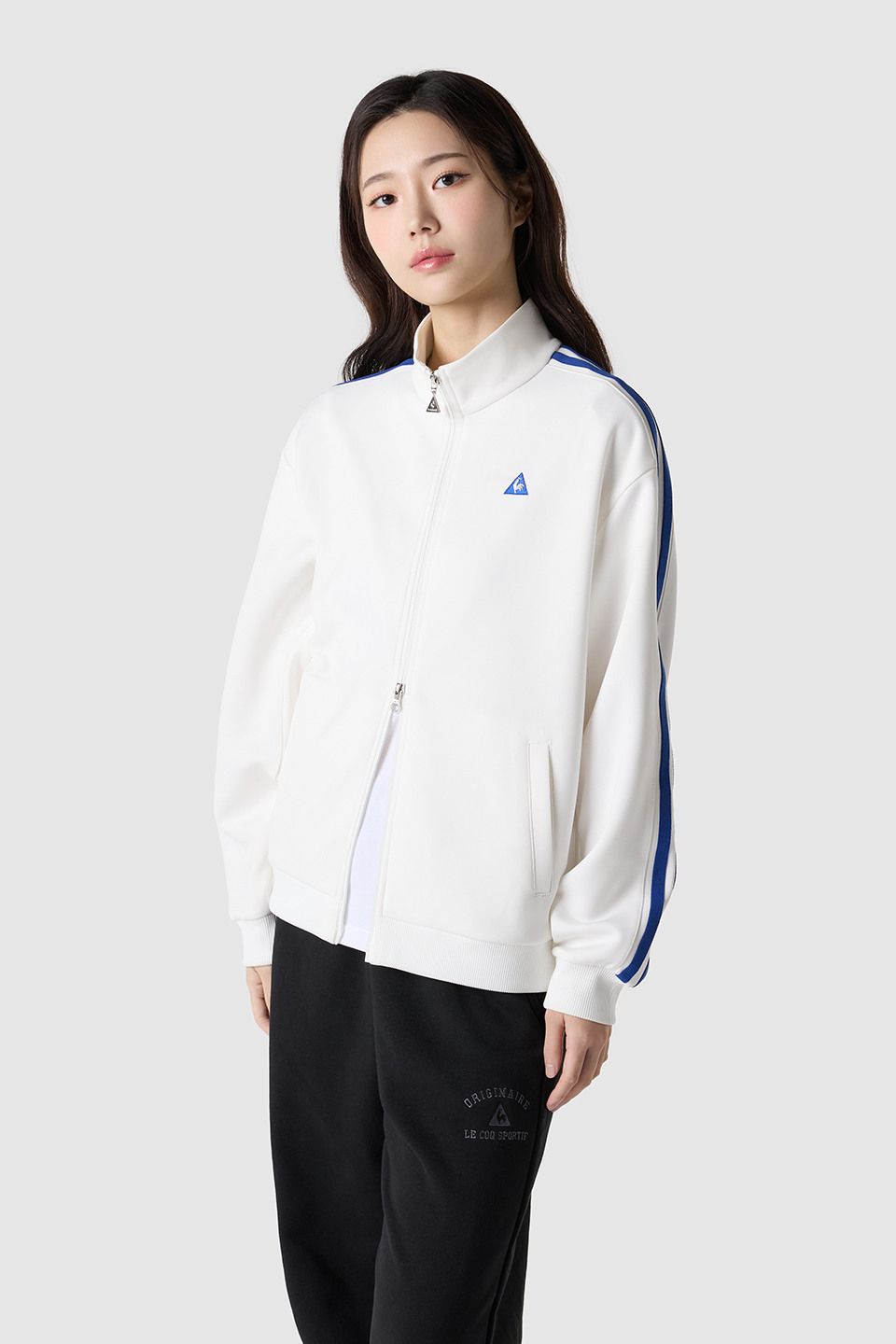 르꼬끄(LECOQ) 유니 선데이 루즈핏 트랙탑 그린 QR123JFT31 - 사이즈