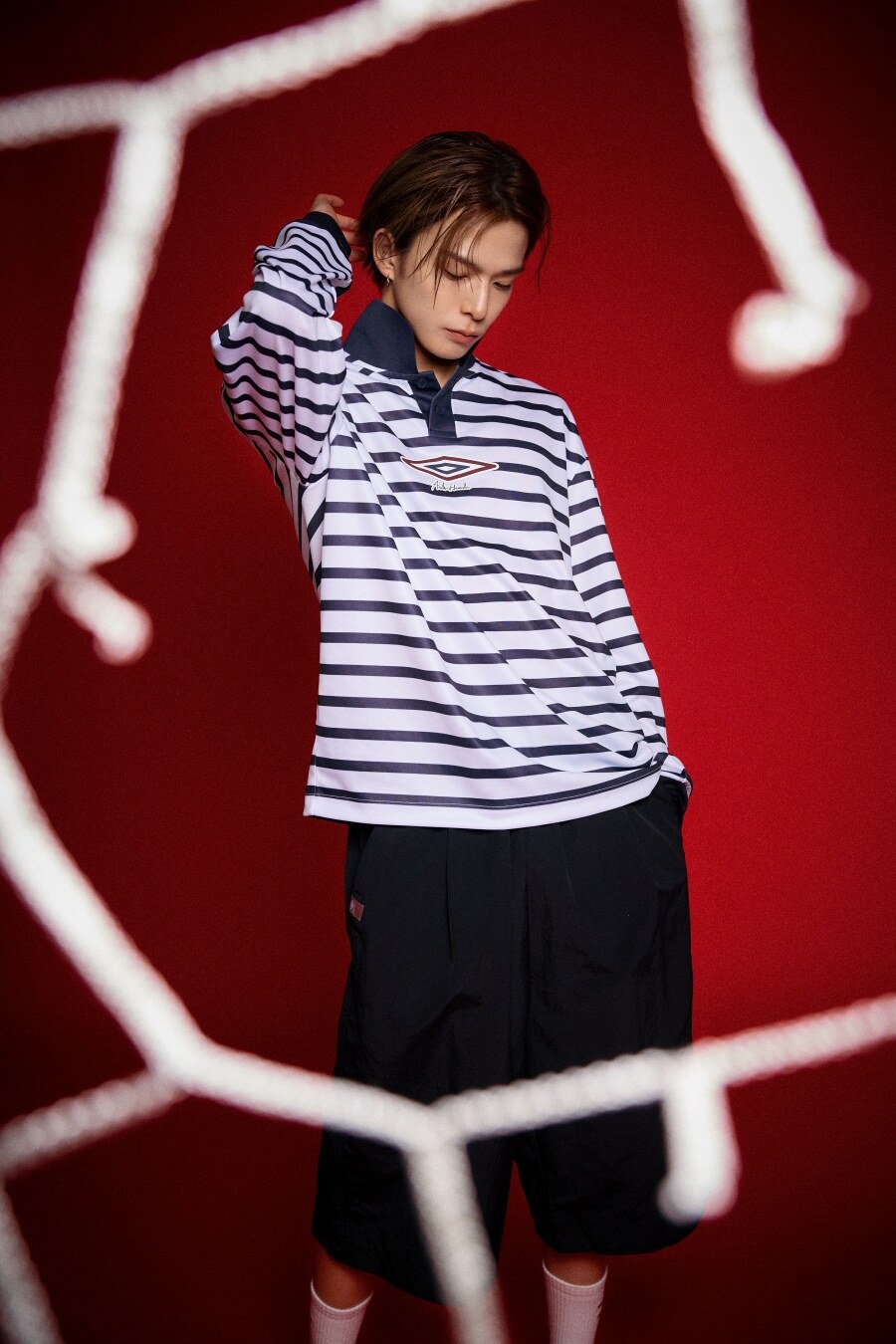 MUSINSA公式 | UMBRO [Umbro x Asahi Hamada] ストライプジャージ