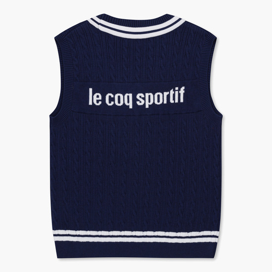 LECOQ SPORTIF-[르꼬끄공식]유니 케이블 스웨터 베스트... 온라인몰 SSF Shop [르꼬끄공식]유니 케이블 스웨터 베스트 (QP123TST12)