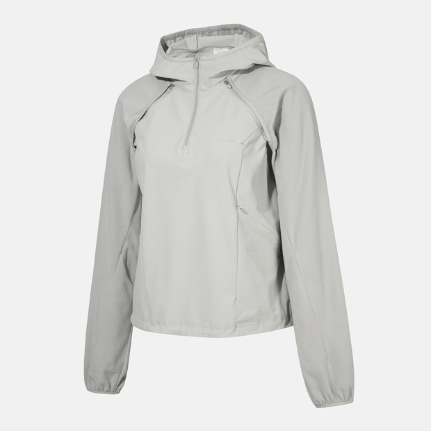 トップス OJOS x DESCENTE 2-way Hoodie Bolero OJOS | 2-way Hoodie Bolero / Khaki - 스타일과 편리함