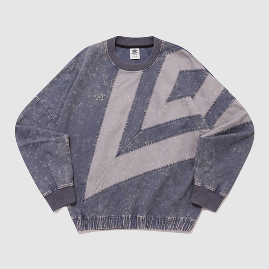 韓国*UMBRO■NQ Washed Diamond Drill Sweat Umbro washed diamond drill sweatshirt in gray multi | ASOS