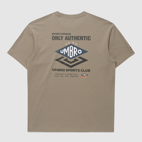 ◆UMBRO◆ HBL Double Diamond Logo Short Sleeve T-Shirt Beige UMBRO HBL Double Diamond Logo Short Sleeve T-shirt