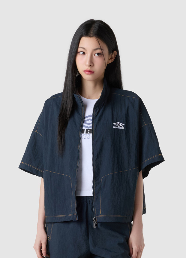 韓国*UMBRO■[DAY6] CRISPY TASLAN Short-Sleeved Anorak DAY6 x Umbro] Krispy Taslan Short-Sleeve Stand-Neck Anorak