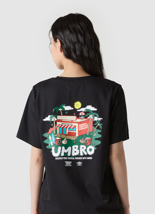 韓国*UMBRO■Tropical Oasis Paradise Short Sleeve UMBRO] 트로피컬 오아시스 파라다이스 프레쉬 반팔 티셔츠